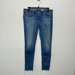 AG Adriano Goldschmied Frayed Ankle Jeans Sz 29